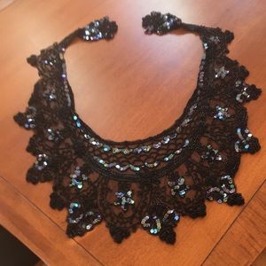 Beaded and sequined black shawl. No tags in beautiful condition.